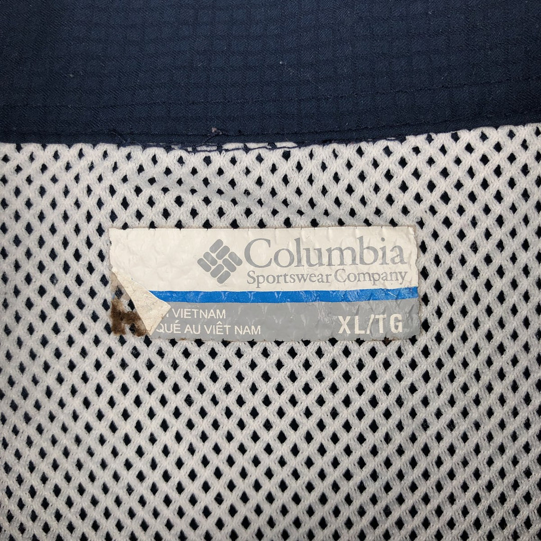 Columbia PFG OMNI-SHADE Omni-Shade Button-Down Short Sleeve Fishing Shirt Men's XL polyester navy blue type Vintage Second Hand