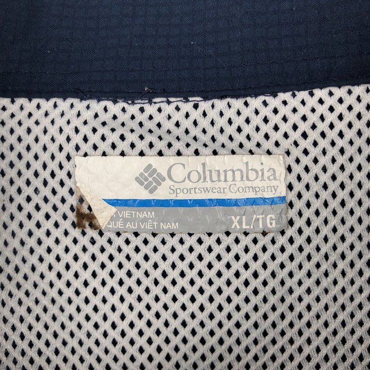 Columbia PFG OMNI-SHADE Omni-Shade Button-Down Short Sleeve Fishing Shirt Men's XL polyester navy blue type Vintage Second Hand