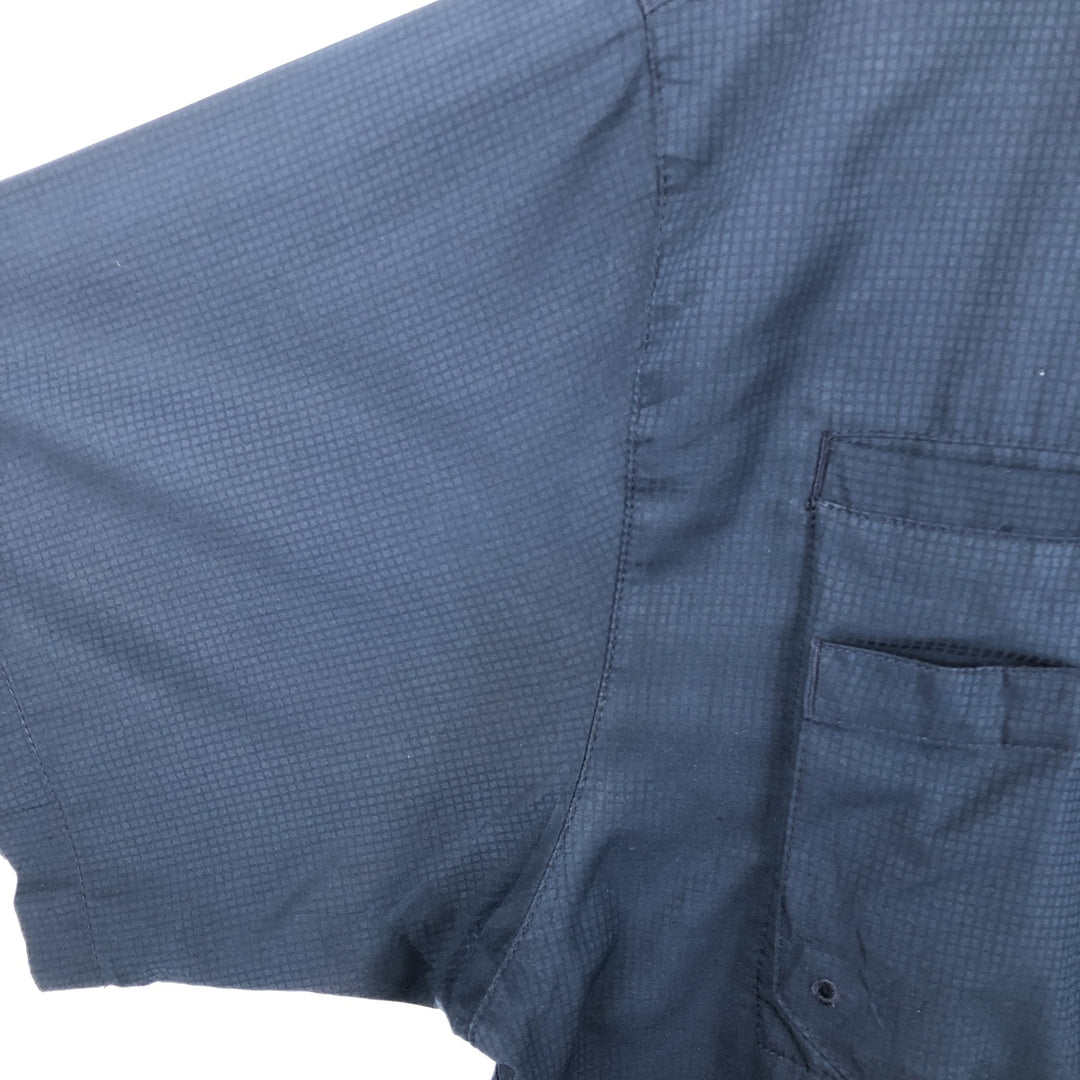 Columbia PFG OMNI-SHADE Omni-Shade Button-Down Short Sleeve Fishing Shirt Men's XL polyester navy blue type Vintage Second Hand