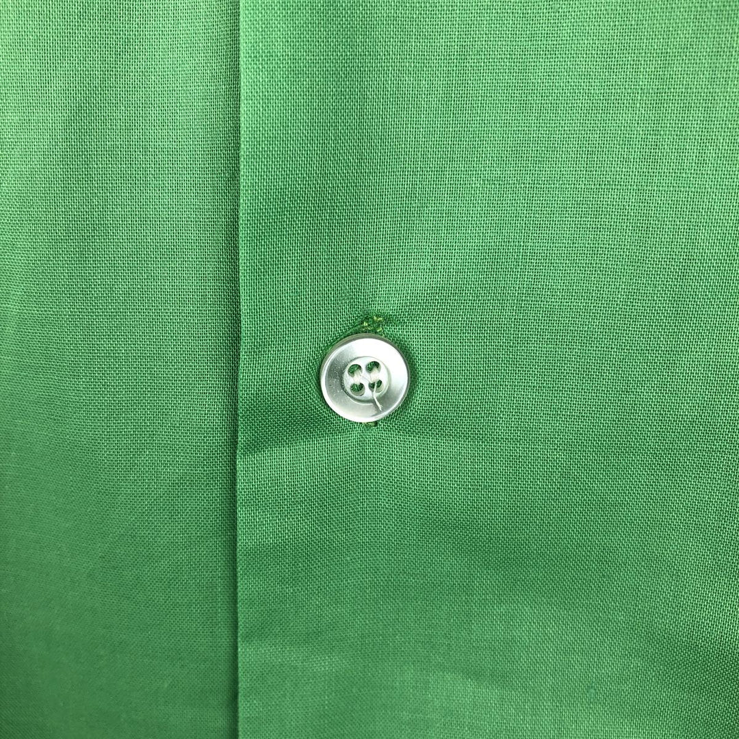 ~1970'S Dunbrooke Pla-Shirt Bowling Shirt Box Shirt Made in USA Men's Size L Vintage polyester green type Vintage Second Hand
