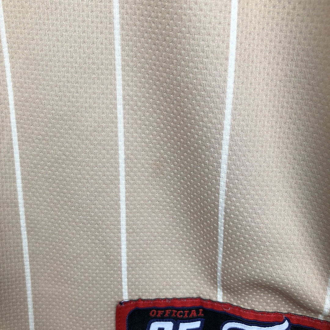 FUBU Stripe Pattern Game Shirt Baseball Shirt Men's Size L polyester Beige type Vintage Second Hand