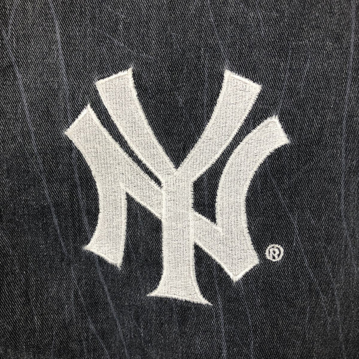 90'S Starter MLB New York Yankees Game Shirt Baseball Shirt Men's Size L (approx.) polyester gray type Vintage Second Hand