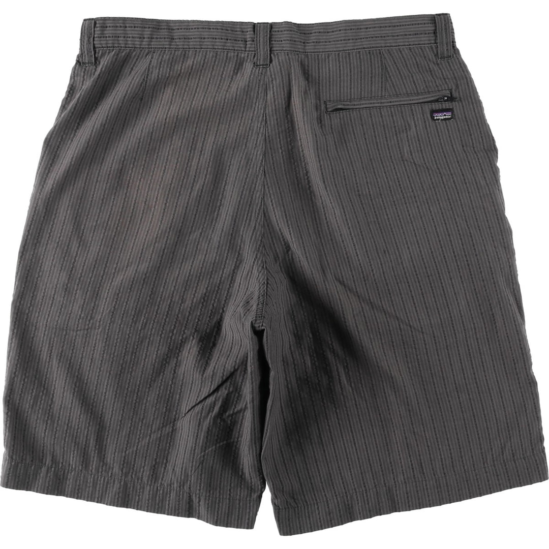 2000'S Patagonia Organic Cotton Thrift Shorts 57627S0 Stripe Pattern Shorts Half Pants Men's W34 equivalent polyester gray type Vintage Second Hand