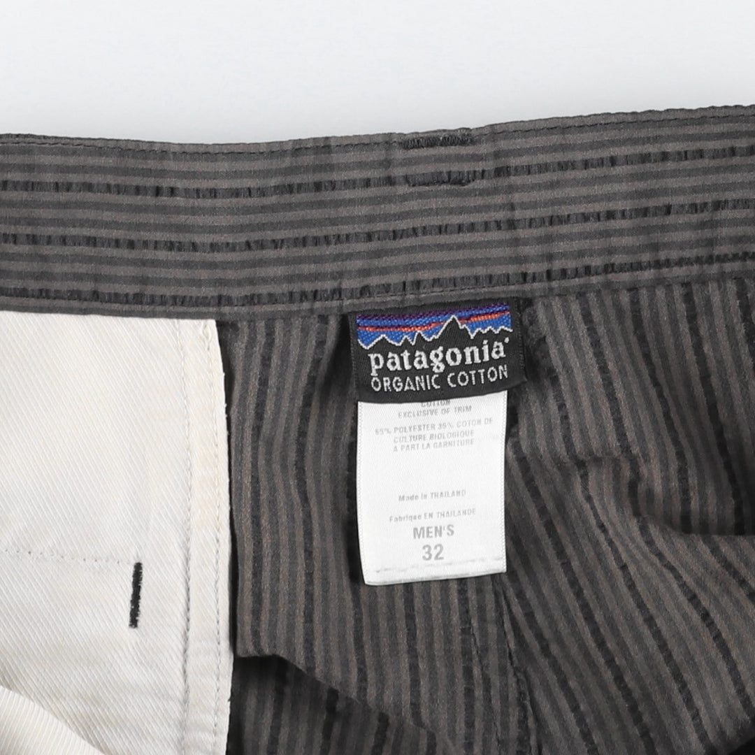 2000'S Patagonia Organic Cotton Thrift Shorts 57627S0 Stripe Pattern Shorts Half Pants Men's W34 equivalent polyester gray type Vintage Second Hand
