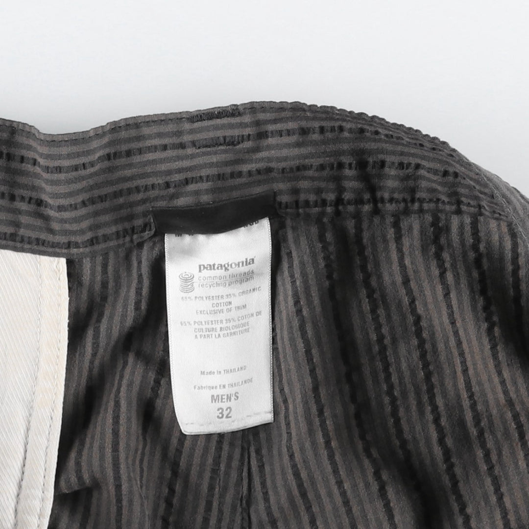 2000'S Patagonia Organic Cotton Thrift Shorts 57627S0 Stripe Pattern Shorts Half Pants Men's W34 equivalent polyester gray type Vintage Second Hand