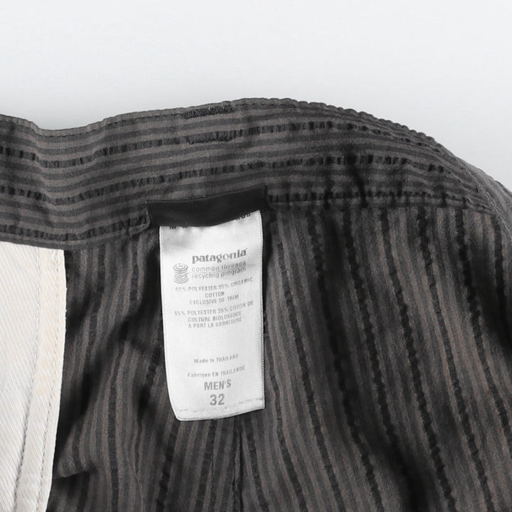 2000'S Patagonia Organic Cotton Thrift Shorts 57627S0 Stripe Pattern Shorts Half Pants Men's W34 equivalent polyester gray type Vintage Second Hand