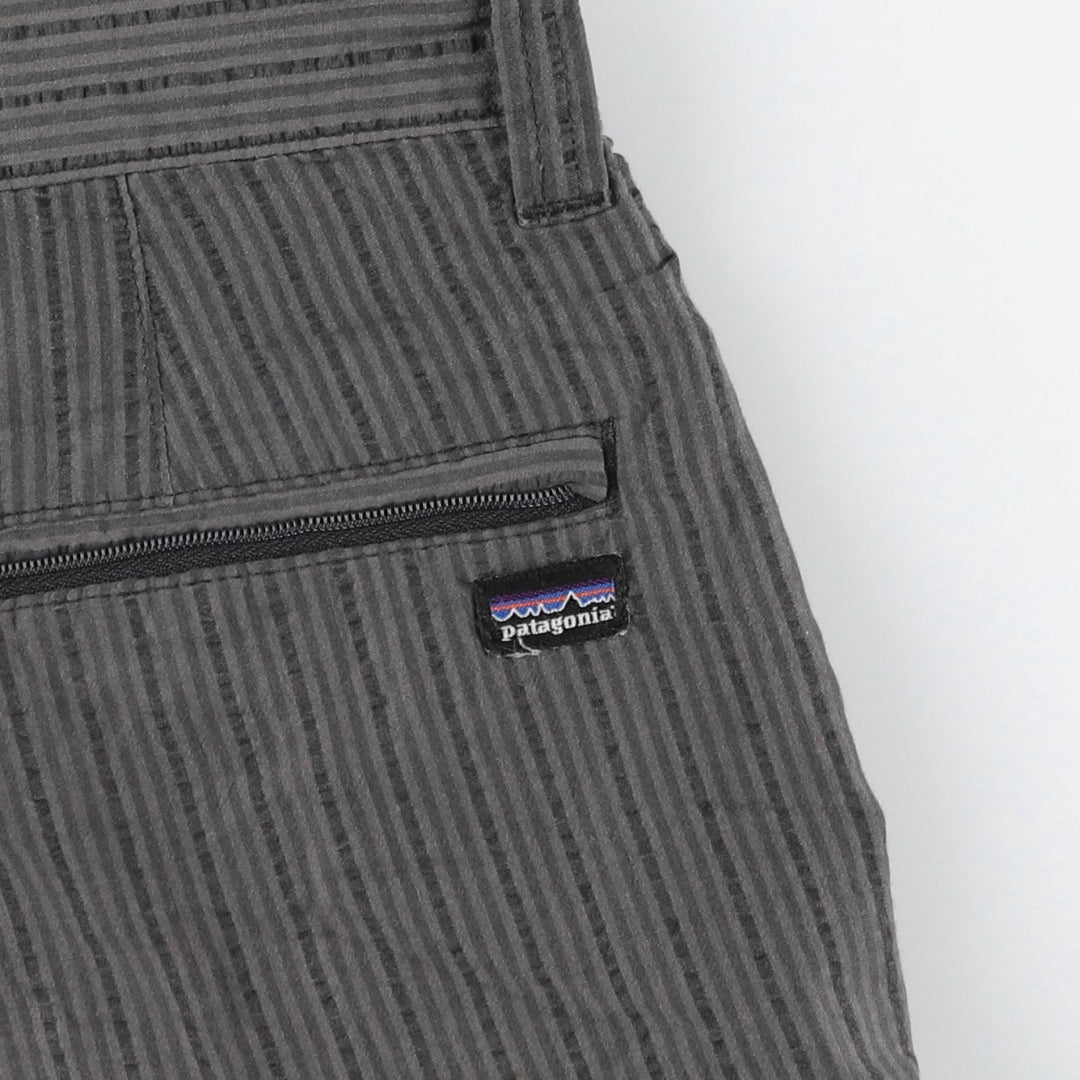 2000'S Patagonia Organic Cotton Thrift Shorts 57627S0 Stripe Pattern Shorts Half Pants Men's W34 equivalent polyester gray type Vintage Second Hand
