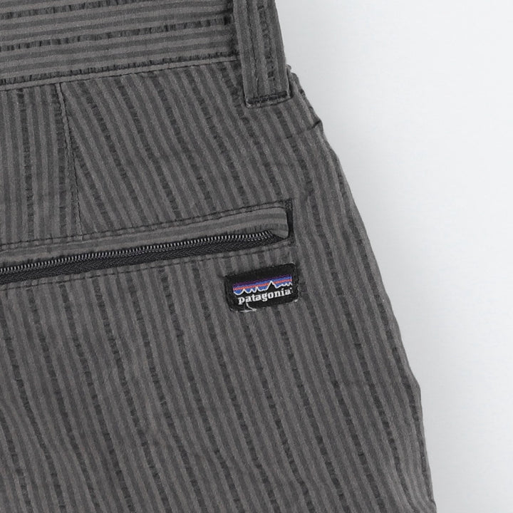 2000'S Patagonia Organic Cotton Thrift Shorts 57627S0 Stripe Pattern Shorts Half Pants Men's W34 equivalent polyester gray type Vintage Second Hand