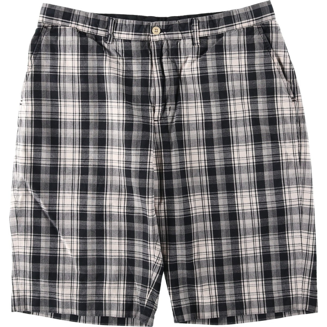 Ralph Lauren POLO by Ralph Lauren Check Pattern Cotton Shorts, Men's Size W37 cotton ivory Vintage Second Hand