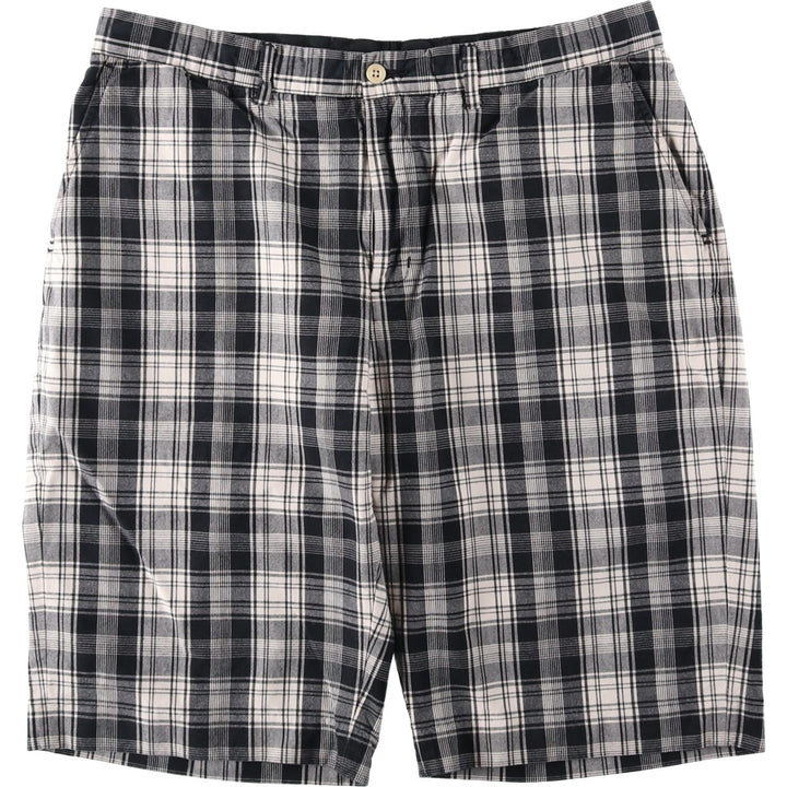 Ralph Lauren POLO by Ralph Lauren Check Pattern Cotton Shorts, Men's Size W37 cotton ivory Vintage Second Hand