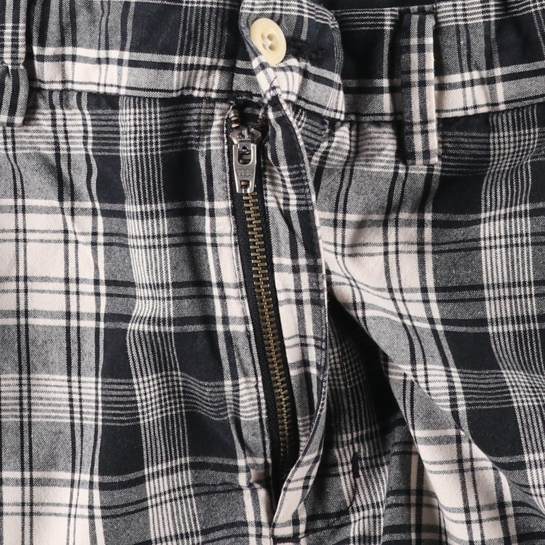 Ralph Lauren POLO by Ralph Lauren Check Pattern Cotton Shorts, Men's Size W37 cotton ivory Vintage Second Hand