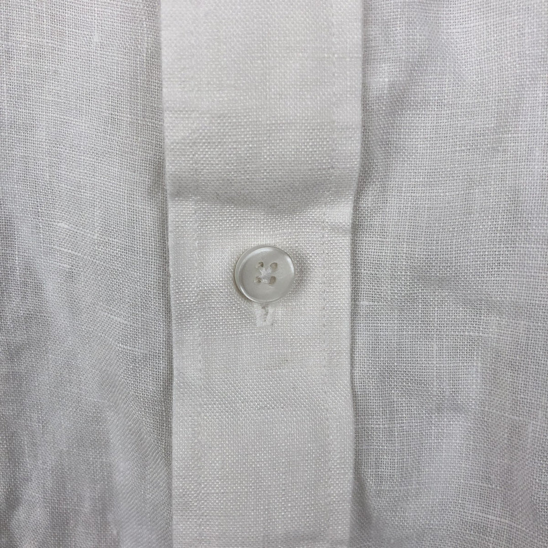 ANABRISA Short-Sleeve Mexican Shirt, Cuban Shirt, Boxy Shirt, Men's Size M (approx.) linen white type Vintage Second Hand