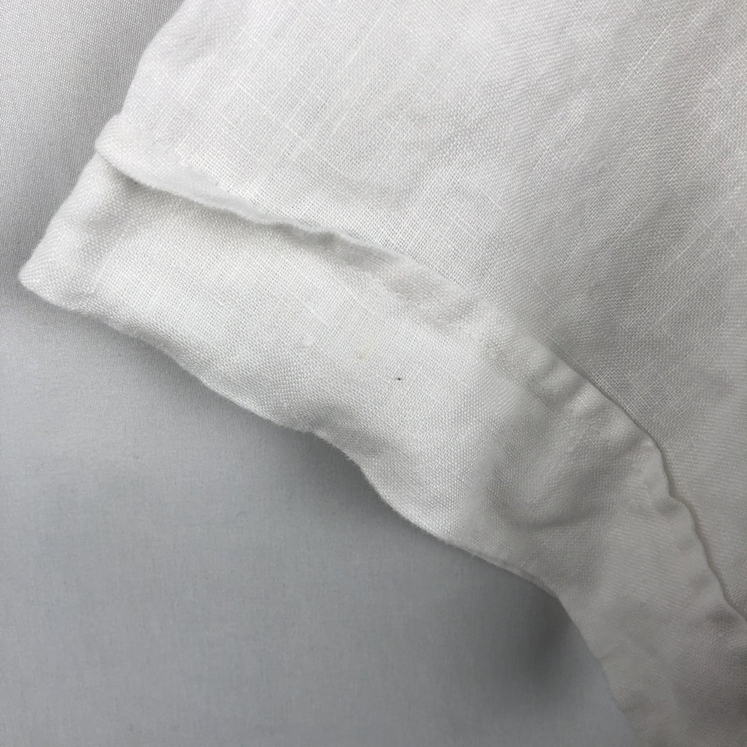 ANABRISA Short-Sleeve Mexican Shirt, Cuban Shirt, Boxy Shirt, Men's Size M (approx.) linen white type Vintage Second Hand