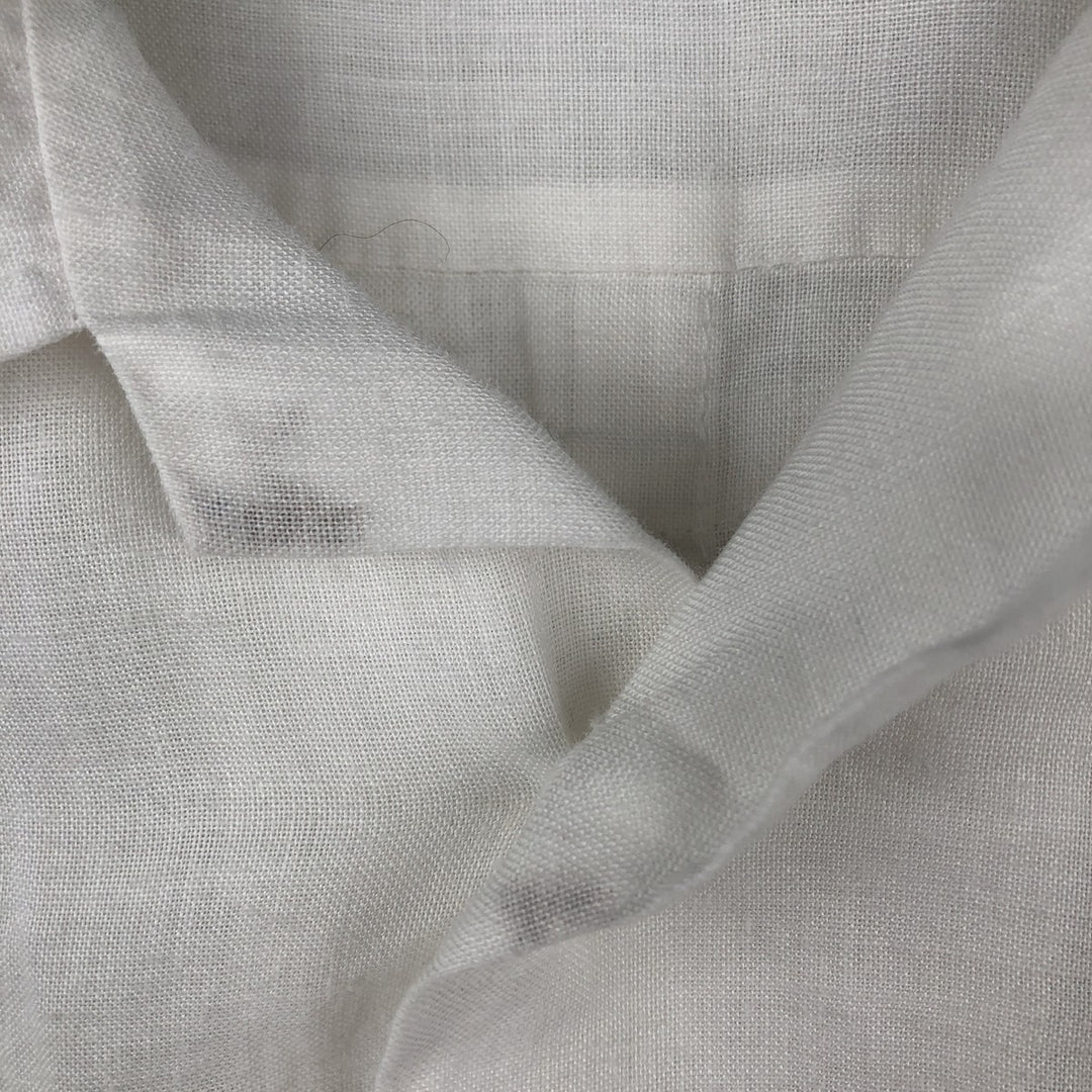 PHITA Successo Uomo Short-Sleeve Open Collar Mexican Shirt Cuban Shirt Box Shirt Men's Size L unclear white type Vintage Second Hand