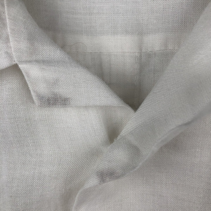 PHITA Successo Uomo Short-Sleeve Open Collar Mexican Shirt Cuban Shirt Box Shirt Men's Size L unclear white type Vintage Second Hand