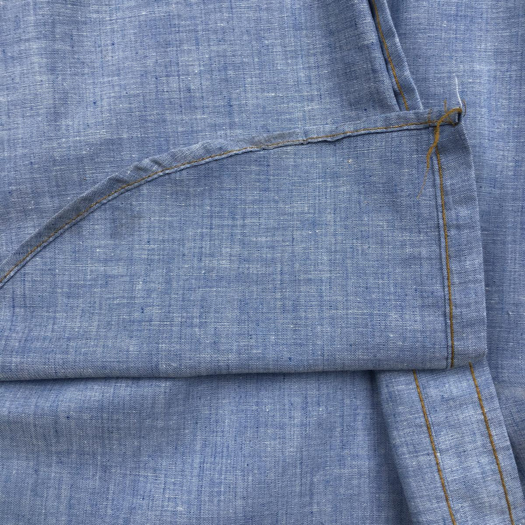 70'S Sears Western Wear Short Sleeve Western Shirt Men's M Vintage unclear blue type Vintage Second Hand