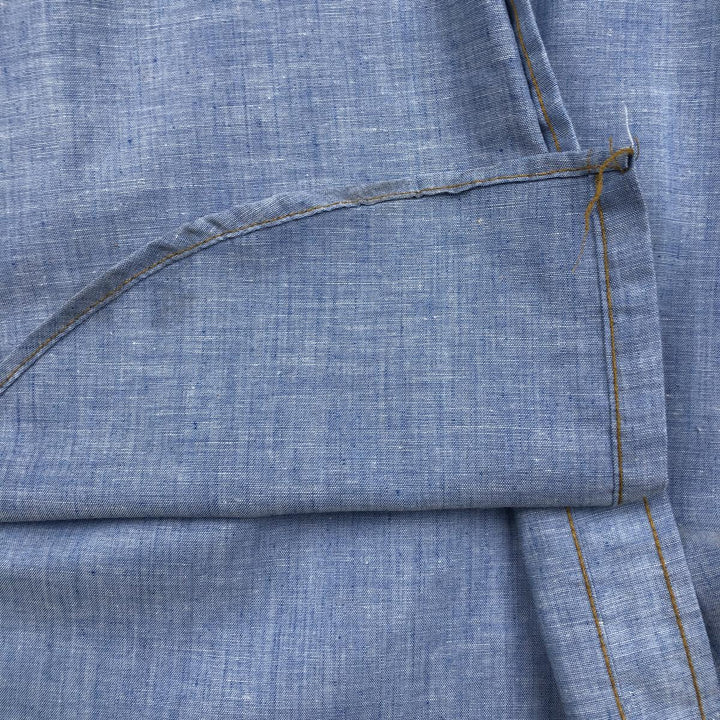 70'S Sears Western Wear Short Sleeve Western Shirt Men's M Vintage unclear blue type Vintage Second Hand
