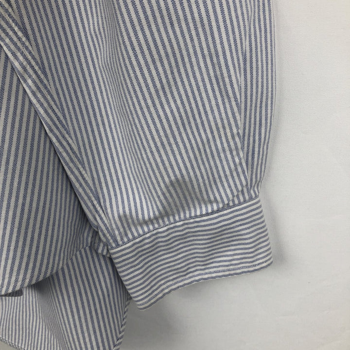 Ralph Lauren BLAKE long sleeve button-down striped shirt, men's size XL cotton white type Vintage Second Hand
