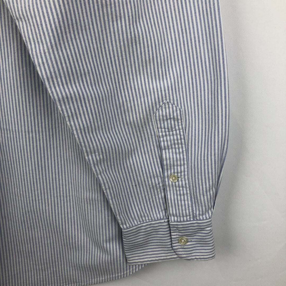 Ralph Lauren BLAKE long sleeve button-down striped shirt, men's size XL cotton white type Vintage Second Hand