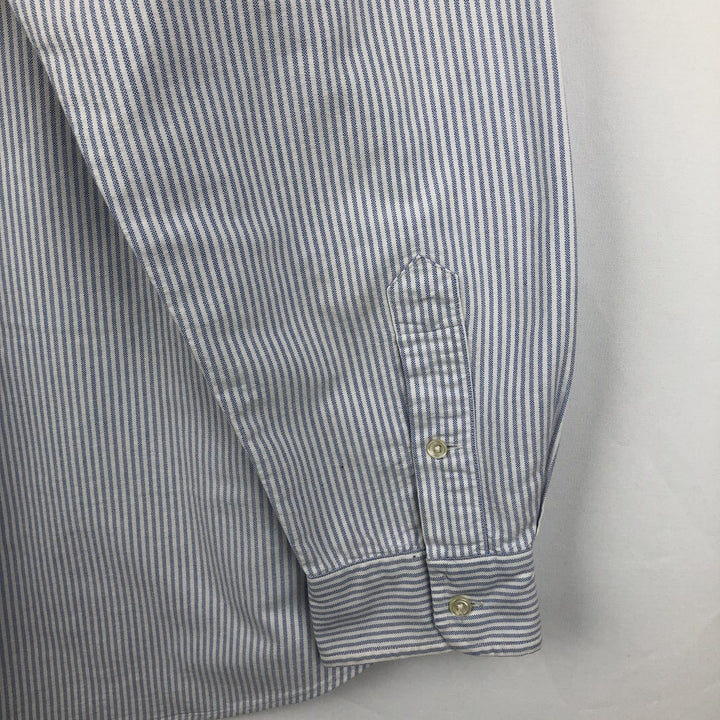 Ralph Lauren BLAKE long sleeve button-down striped shirt, men's size XL cotton white type Vintage Second Hand