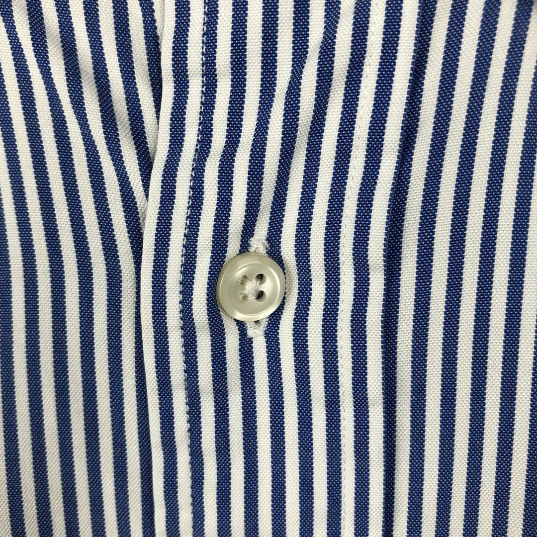 Ralph Lauren YARMOUTH Long Sleeve Button-Down Striped Shirt, Men's Size L cotton blue type Vintage Second Hand