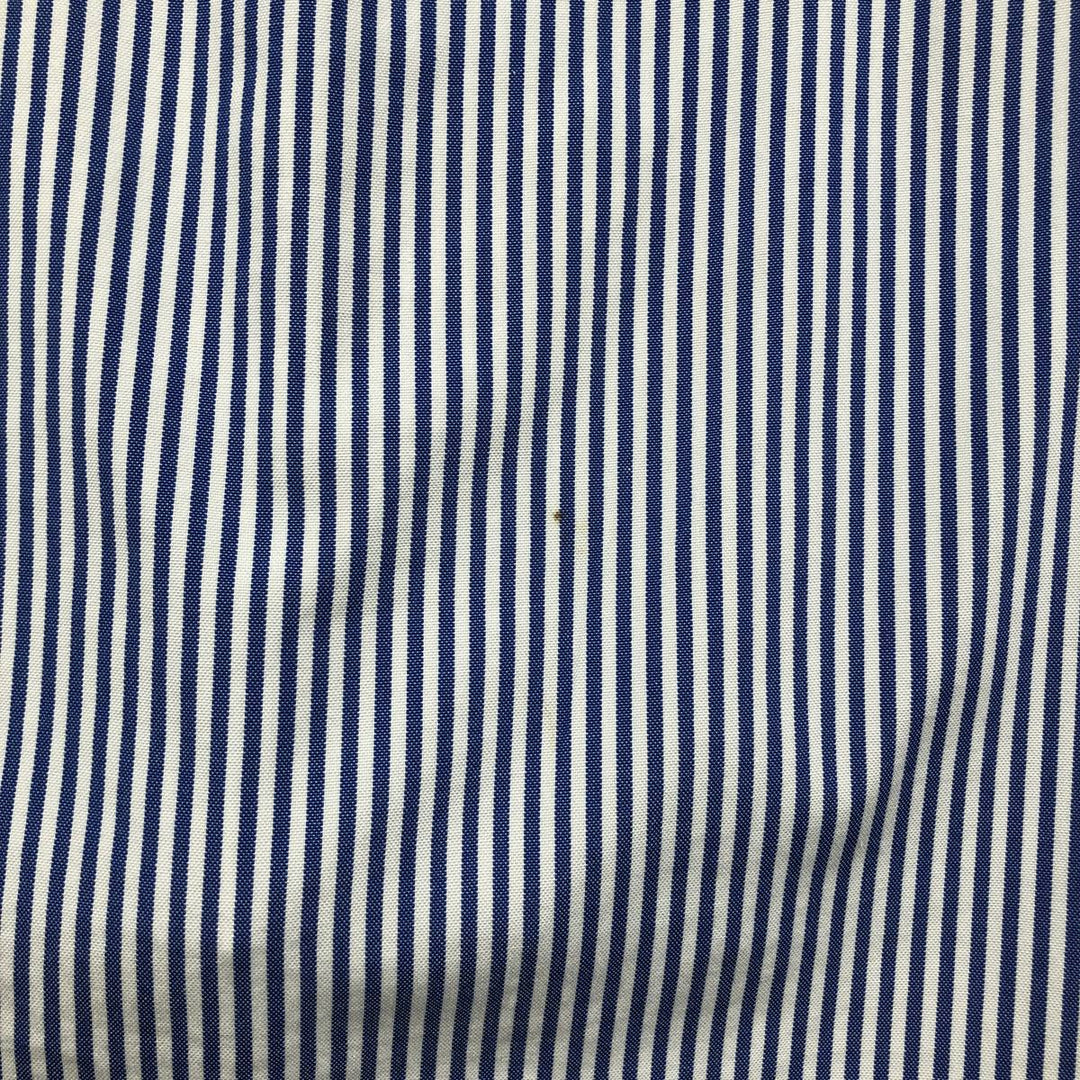 Ralph Lauren YARMOUTH Long Sleeve Button-Down Striped Shirt, Men's Size L cotton blue type Vintage Second Hand