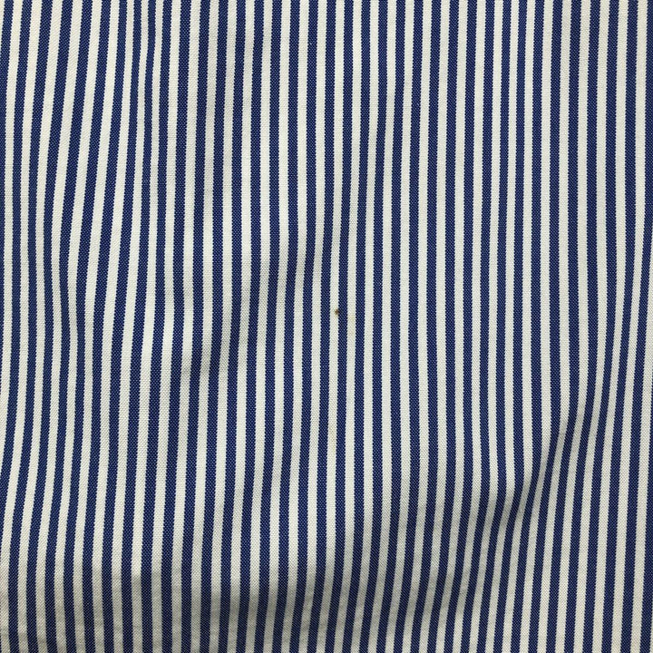 Ralph Lauren YARMOUTH Long Sleeve Button-Down Striped Shirt, Men's Size L cotton blue type Vintage Second Hand