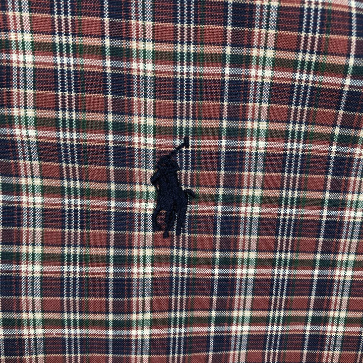 Ralph Lauren Classic Fit Long Sleeve Button Down Check Shirt Men's XL cotton brown type Vintage Second Hand