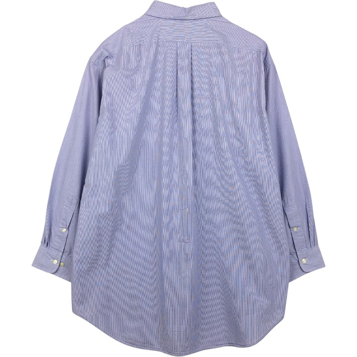Ralph Lauren YARMOUTH Long Sleeve Button-Down Striped Shirt, Men's XL cotton Purple type blue-purple Vintage Second Hand