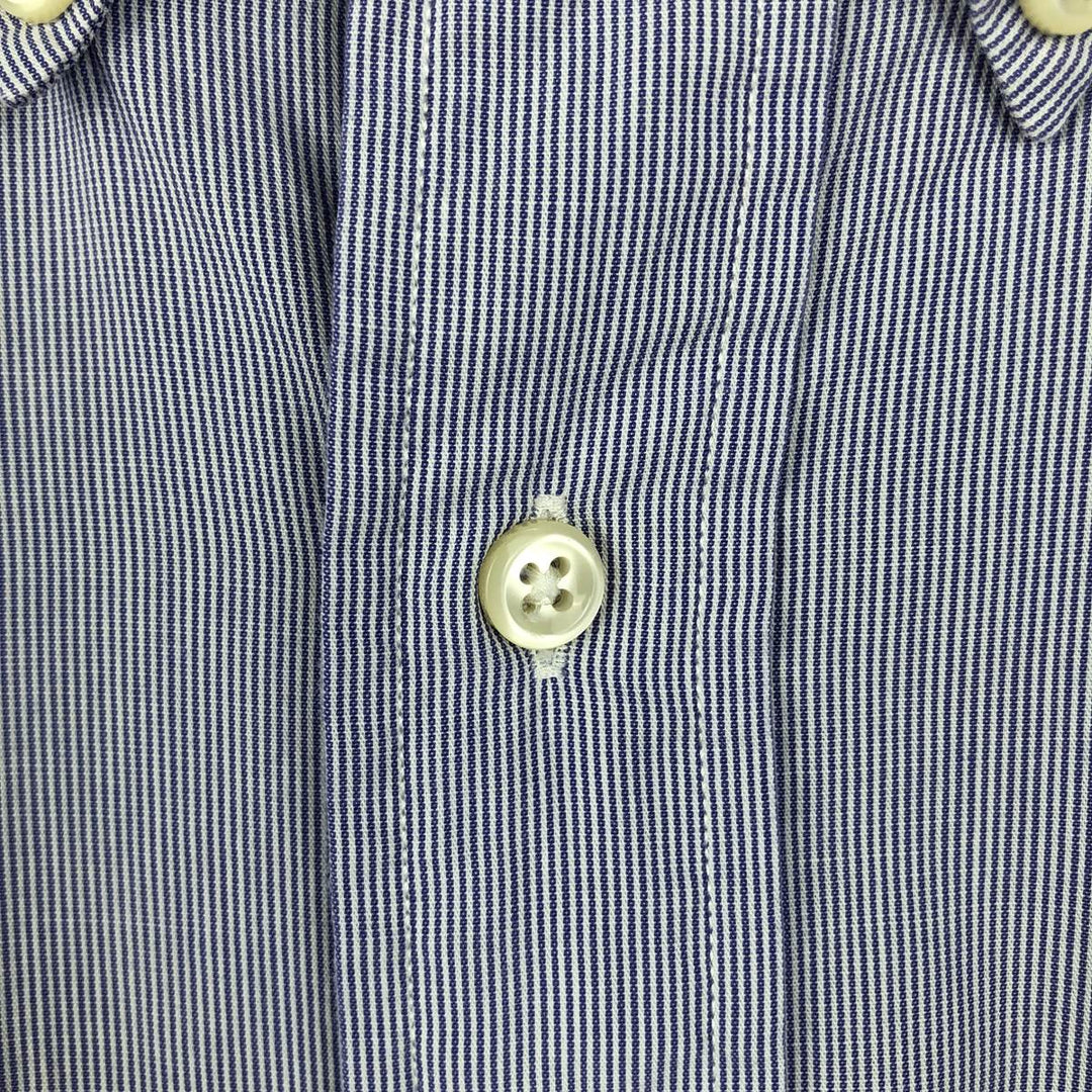 Ralph Lauren YARMOUTH Long Sleeve Button-Down Striped Shirt, Men's XL cotton Purple type blue-purple Vintage Second Hand