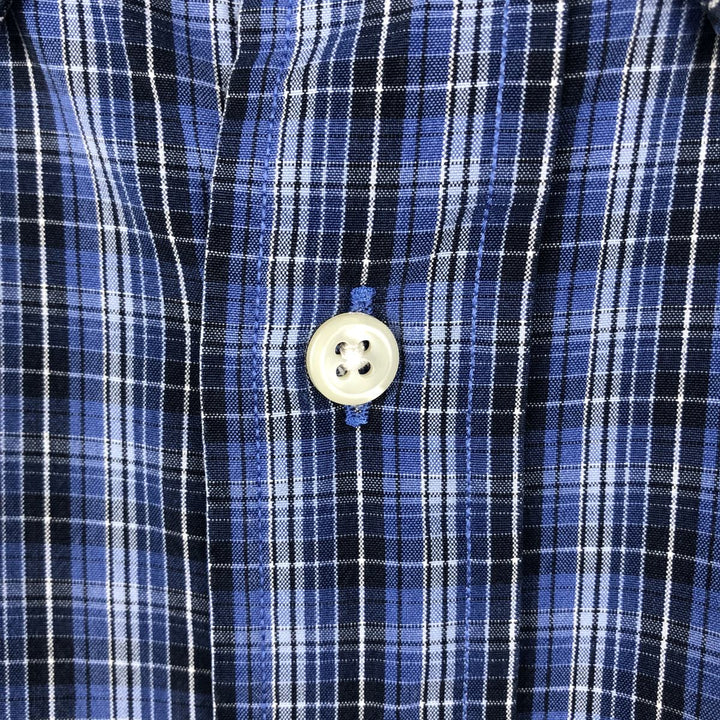 Ralph Lauren BLAKE long sleeve button down check shirt, men's XL size cotton blue type Vintage Second Hand