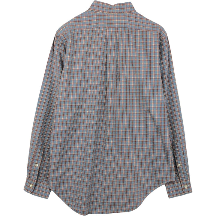 Ralph Lauren Classic Fit Long Sleeve Button Down Check Shirt Men's M cotton gray type Vintage Second Hand