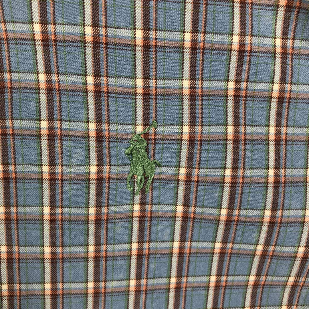 Ralph Lauren Classic Fit Long Sleeve Button Down Check Shirt Men's M cotton gray type Vintage Second Hand