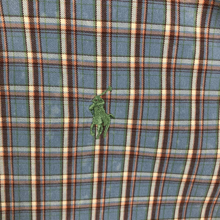 Ralph Lauren Classic Fit Long Sleeve Button Down Check Shirt Men's M cotton gray type Vintage Second Hand