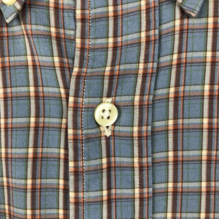 Ralph Lauren Classic Fit Long Sleeve Button Down Check Shirt Men's M cotton gray type Vintage Second Hand