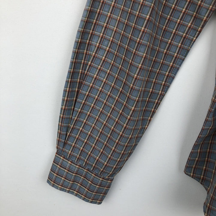 Ralph Lauren Classic Fit Long Sleeve Button Down Check Shirt Men's M cotton gray type Vintage Second Hand