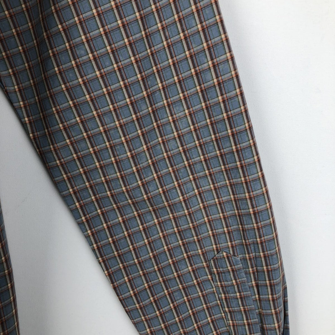 Ralph Lauren Classic Fit Long Sleeve Button Down Check Shirt Men's M cotton gray type Vintage Second Hand