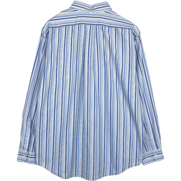 Ralph Lauren POLO by Ralph Lauren CUSTOM FIT Multi-stripe Long-Sleeve Button-Down Stripe Shirt, Men's Size L (approx.) cotton white type Vintage Second Hand