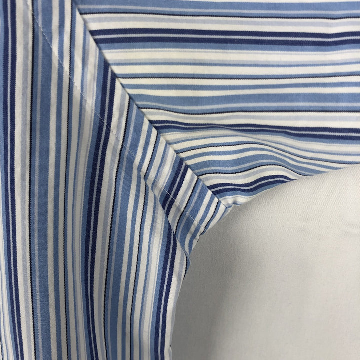 Ralph Lauren POLO by Ralph Lauren CUSTOM FIT Multi-stripe Long-Sleeve Button-Down Stripe Shirt, Men's Size L (approx.) cotton white type Vintage Second Hand