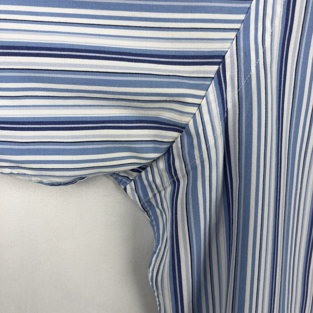 Ralph Lauren POLO by Ralph Lauren CUSTOM FIT Multi-stripe Long-Sleeve Button-Down Stripe Shirt, Men's Size L (approx.) cotton white type Vintage Second Hand
