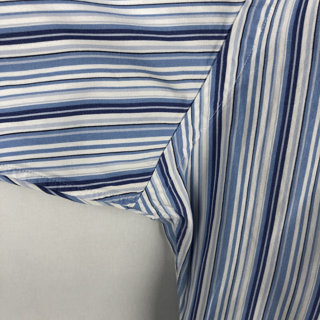 Ralph Lauren POLO by Ralph Lauren CUSTOM FIT Multi-stripe Long-Sleeve Button-Down Stripe Shirt, Men's Size L (approx.) cotton white type Vintage Second Hand