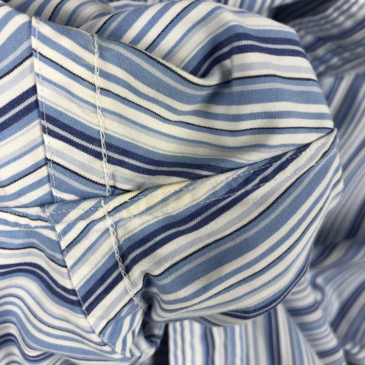 Ralph Lauren POLO by Ralph Lauren CUSTOM FIT Multi-stripe Long-Sleeve Button-Down Stripe Shirt, Men's Size L (approx.) cotton white type Vintage Second Hand