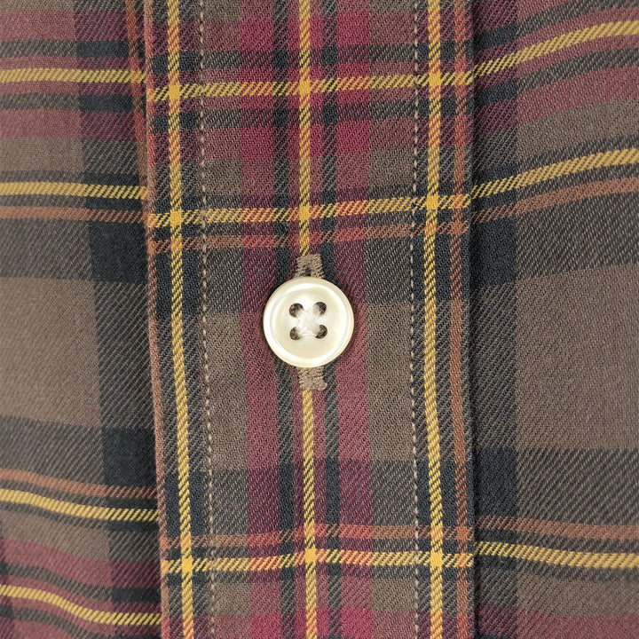 Ralph Lauren BLAKE long sleeve button down check shirt, men's size L cotton brown type Vintage Second Hand