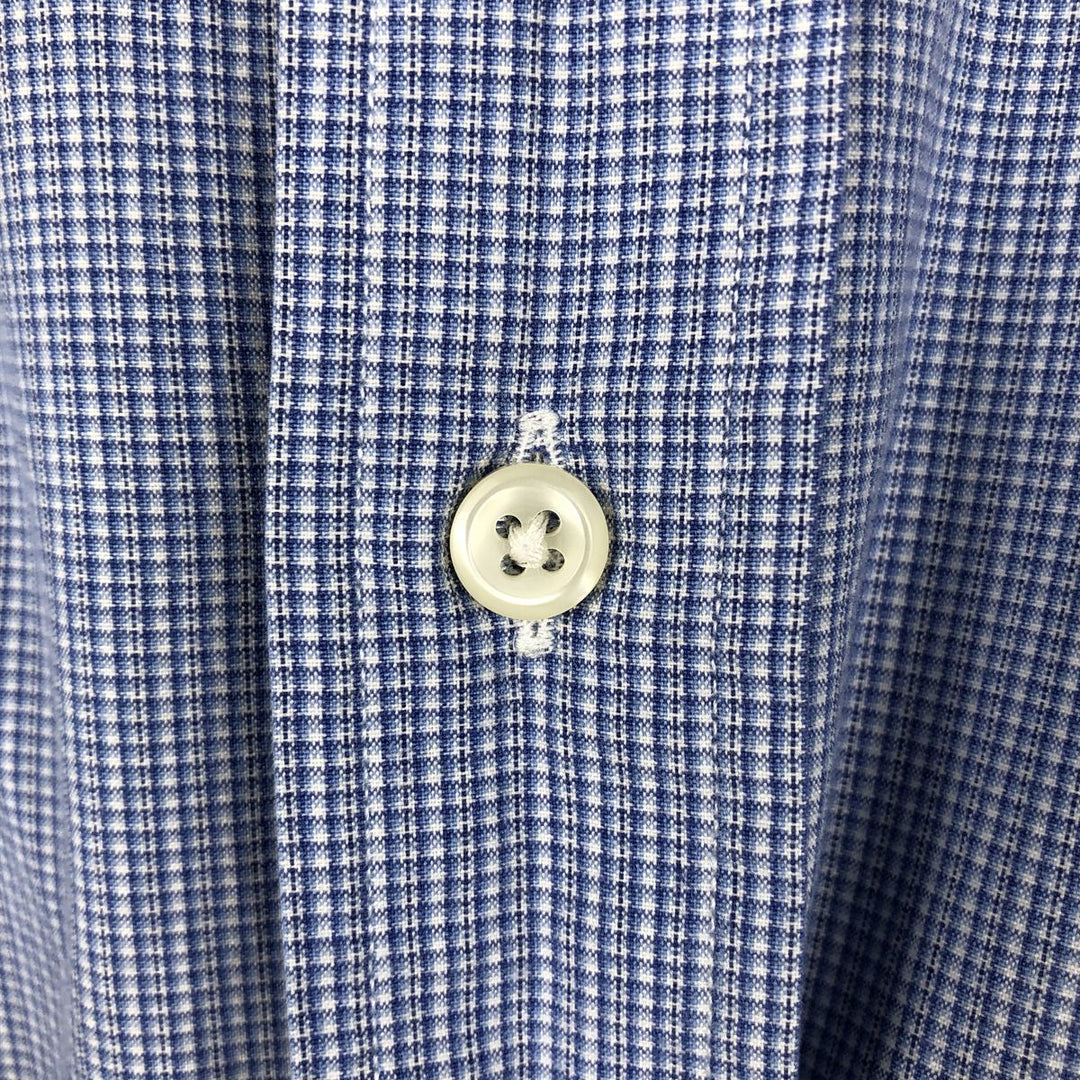 Ralph Lauren BLAKE long sleeve button down check shirt, men's XL size cotton blue type Vintage Second Hand