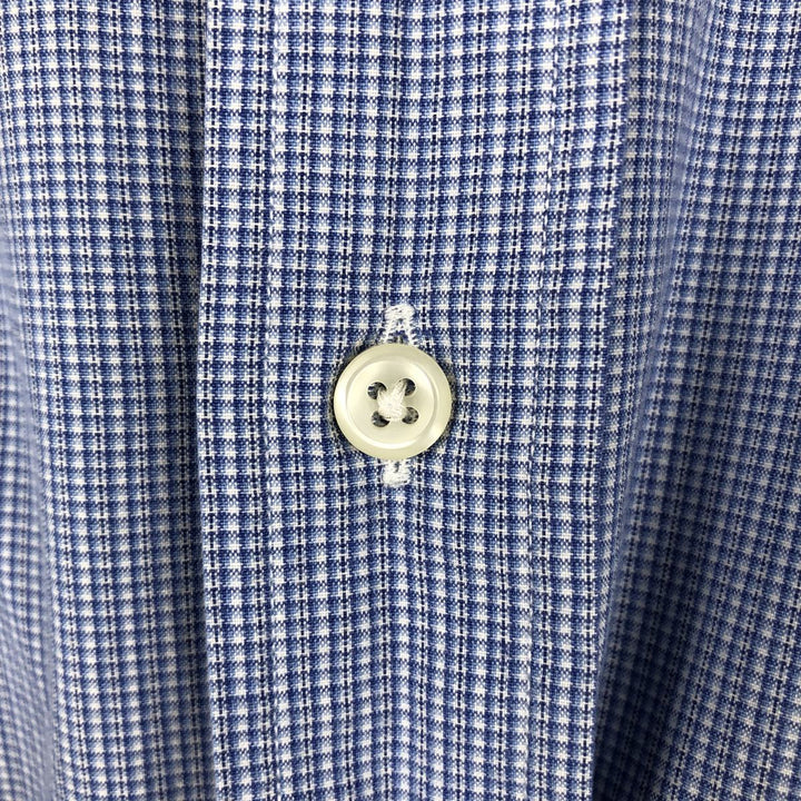 Ralph Lauren BLAKE long sleeve button down check shirt, men's XL size cotton blue type Vintage Second Hand