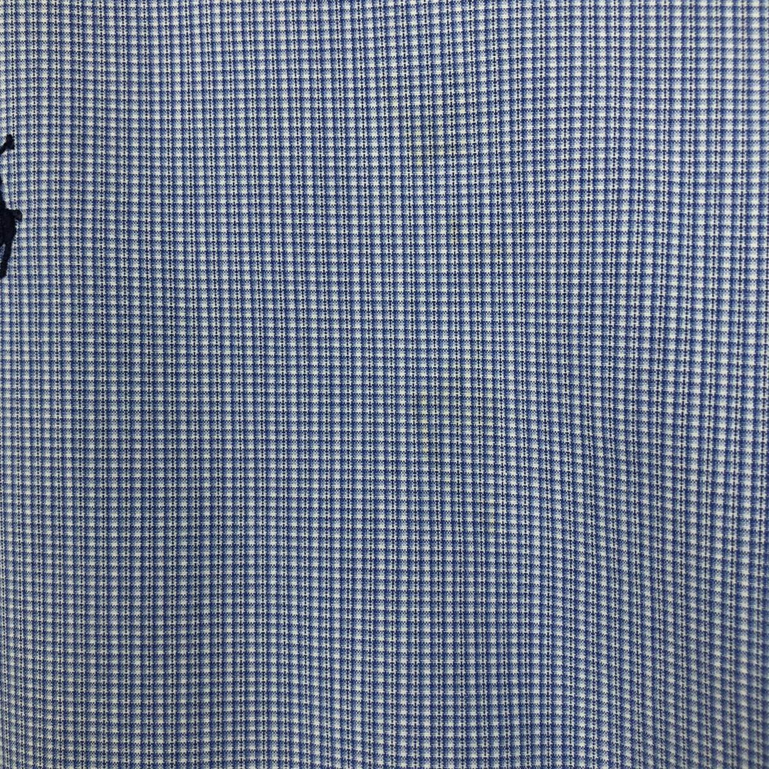 Ralph Lauren BLAKE long sleeve button down check shirt, men's XL size cotton blue type Vintage Second Hand