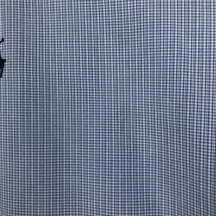 Ralph Lauren BLAKE long sleeve button down check shirt, men's XL size cotton blue type Vintage Second Hand
