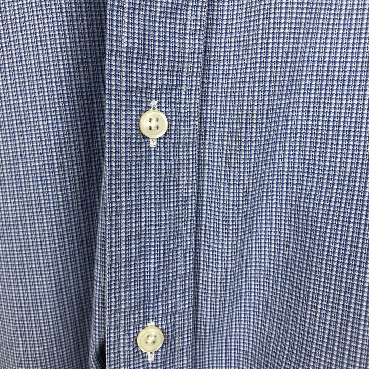 Ralph Lauren BLAKE long sleeve button down check shirt, men's XL size cotton blue type Vintage Second Hand