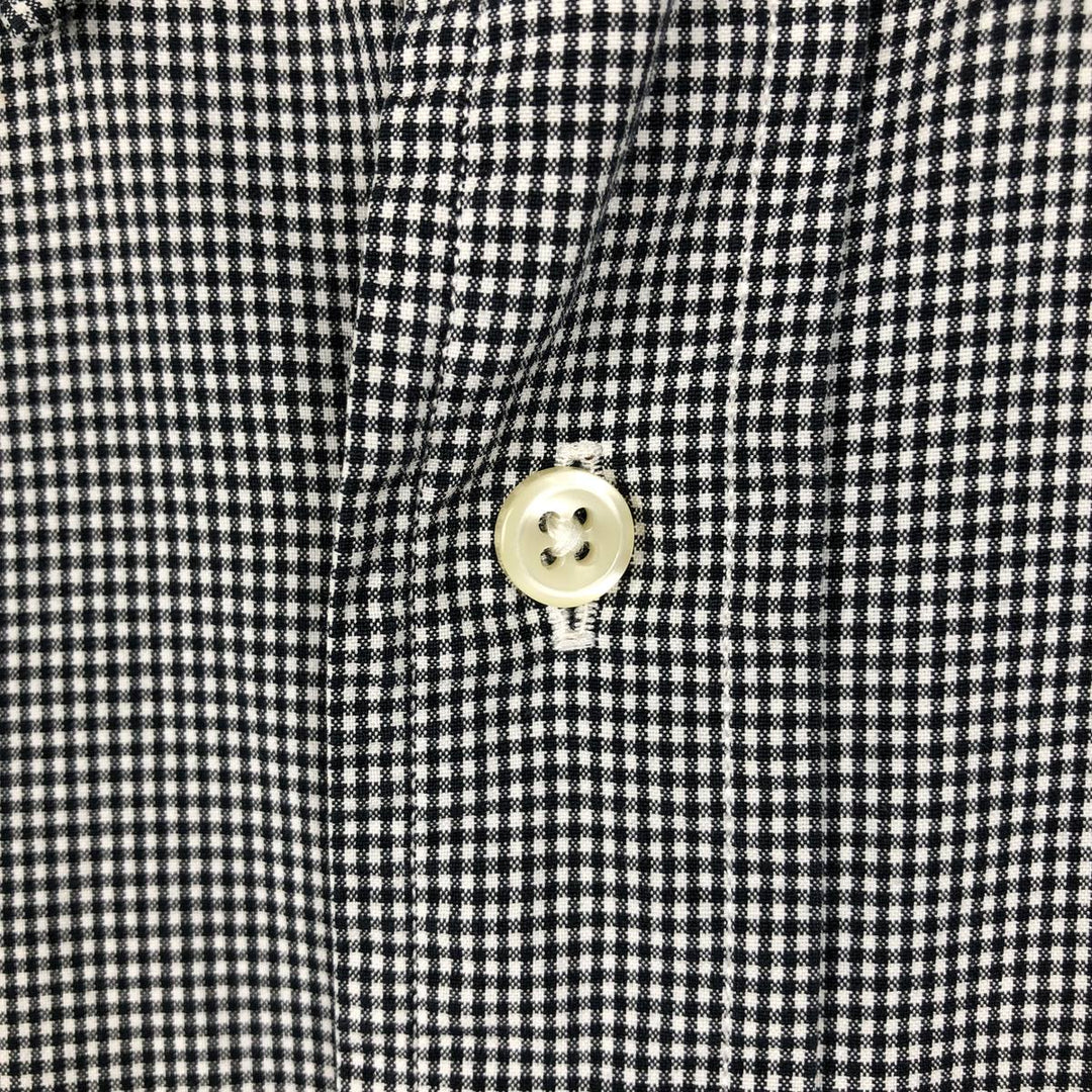 Ralph Lauren Classic Fit Long Sleeve Button Down Check Shirt Men's XL cotton navy blue type Vintage Second Hand