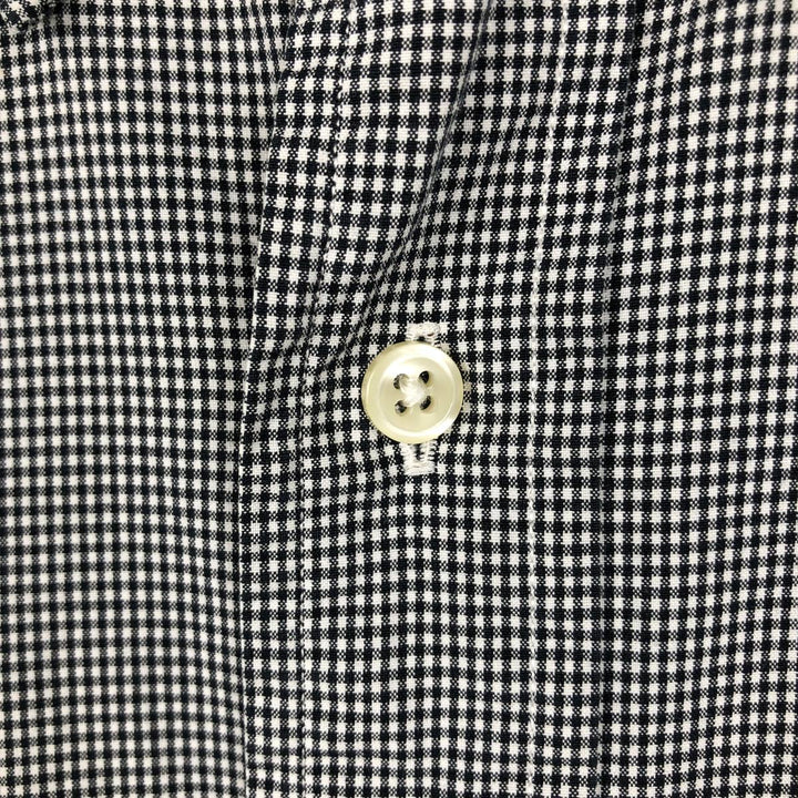 Ralph Lauren Classic Fit Long Sleeve Button Down Check Shirt Men's XL cotton navy blue type Vintage Second Hand